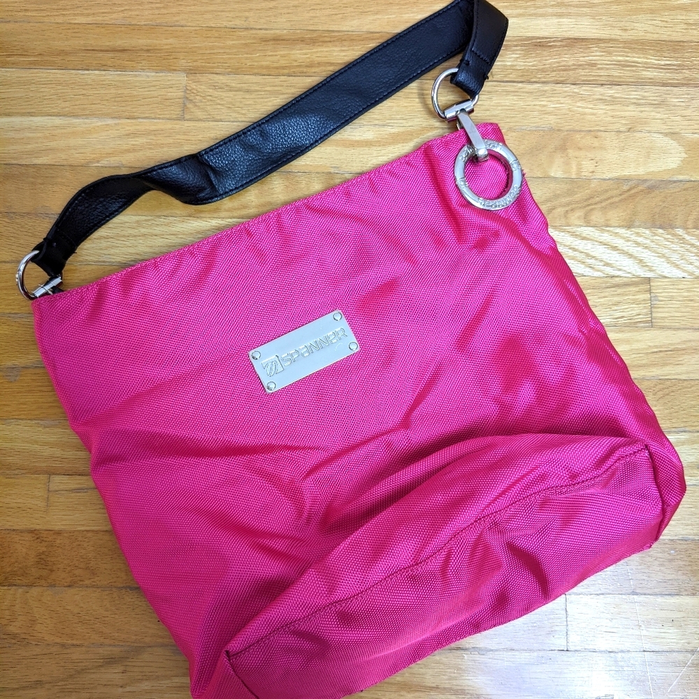 Spanner pink canvas shoulder bag